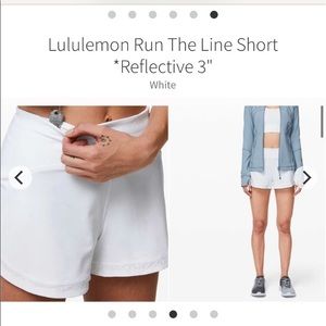 lululemon run the line reflective short